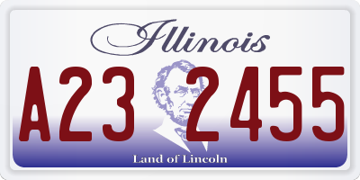 IL license plate A232455
