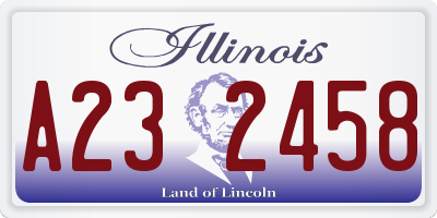 IL license plate A232458