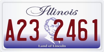 IL license plate A232461