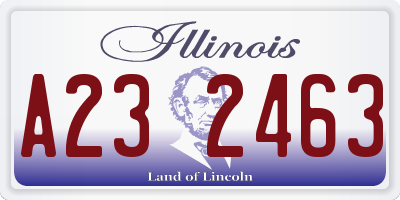 IL license plate A232463