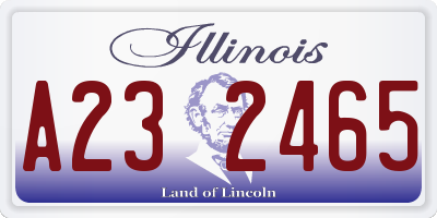 IL license plate A232465