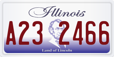 IL license plate A232466