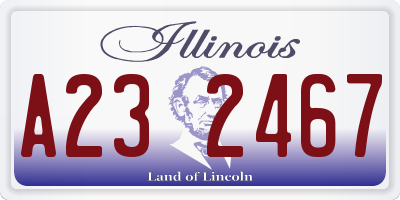 IL license plate A232467