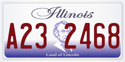 IL license plate A232468