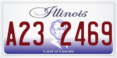 IL license plate A232469