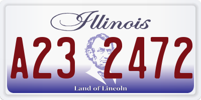 IL license plate A232472