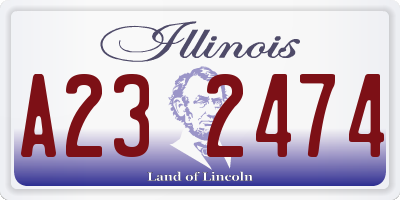 IL license plate A232474