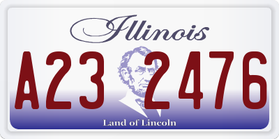 IL license plate A232476
