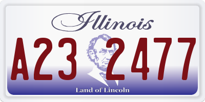 IL license plate A232477