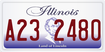 IL license plate A232480