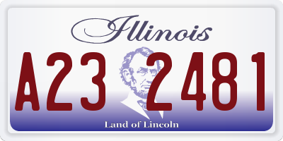 IL license plate A232481