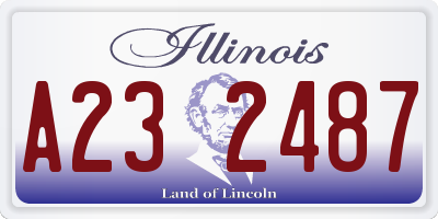 IL license plate A232487