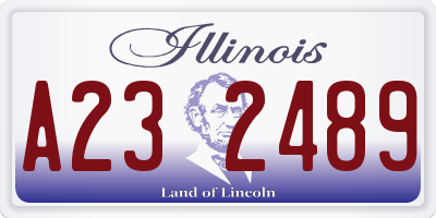 IL license plate A232489