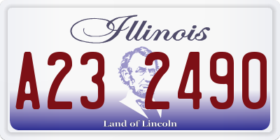 IL license plate A232490