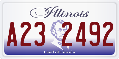IL license plate A232492