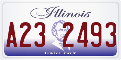IL license plate A232493