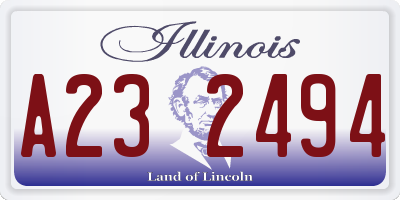 IL license plate A232494