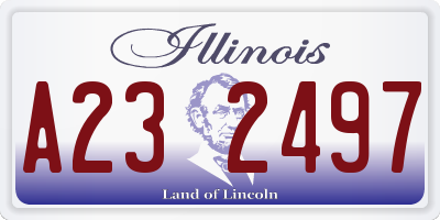 IL license plate A232497