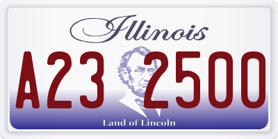 IL license plate A232500