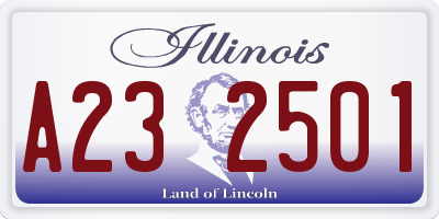 IL license plate A232501