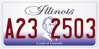 IL license plate A232503