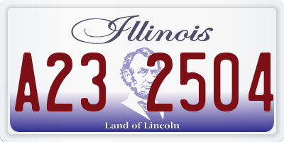 IL license plate A232504