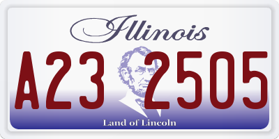 IL license plate A232505