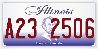 IL license plate A232506