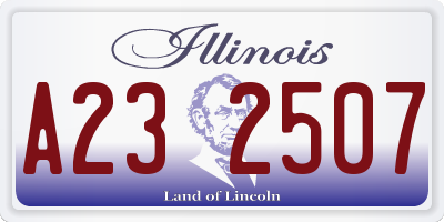 IL license plate A232507