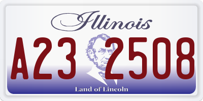 IL license plate A232508