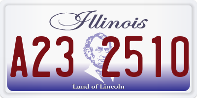 IL license plate A232510
