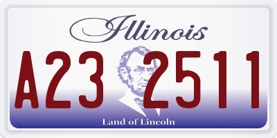 IL license plate A232511