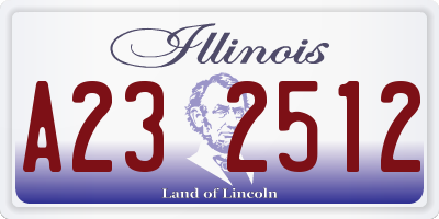 IL license plate A232512
