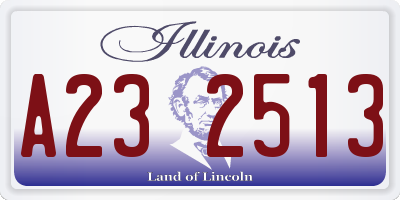 IL license plate A232513