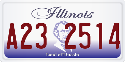 IL license plate A232514
