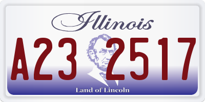IL license plate A232517