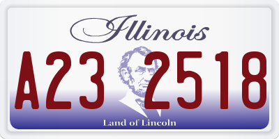 IL license plate A232518