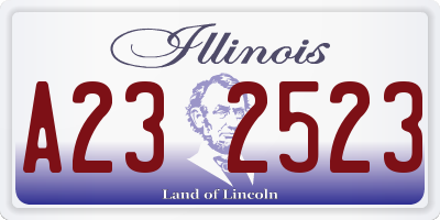 IL license plate A232523