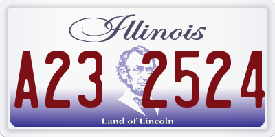 IL license plate A232524