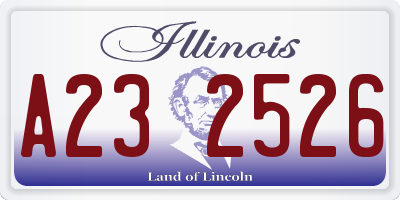 IL license plate A232526