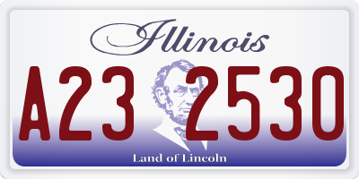 IL license plate A232530
