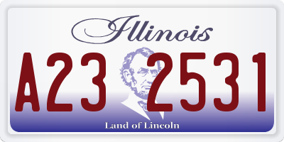IL license plate A232531