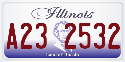 IL license plate A232532
