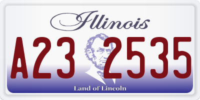 IL license plate A232535