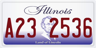 IL license plate A232536