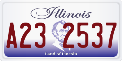 IL license plate A232537