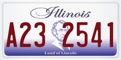 IL license plate A232541