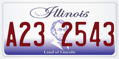 IL license plate A232543