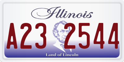 IL license plate A232544