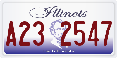 IL license plate A232547